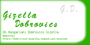 gizella dobrovics business card